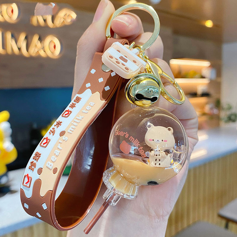Boba & Soda Brown Keychain