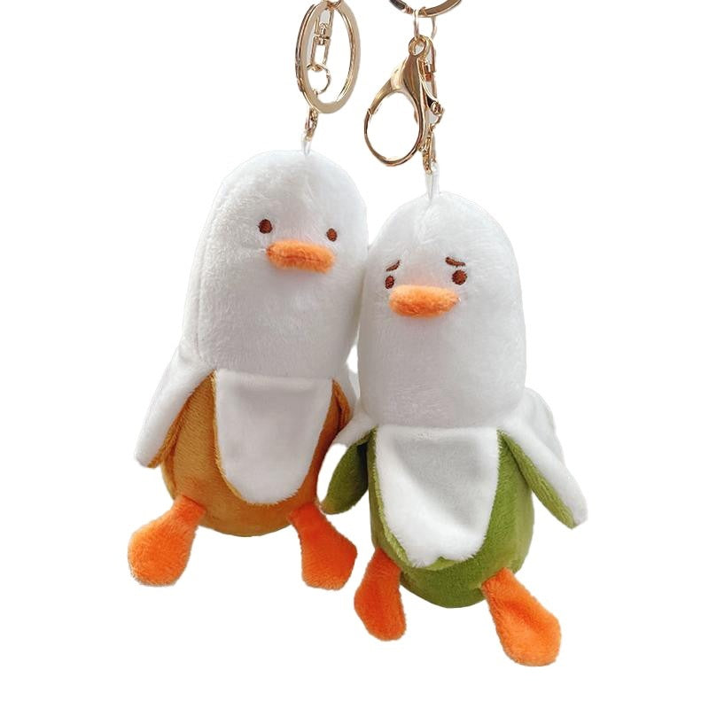 Cat, Duck, & Elephant Plush Keychain