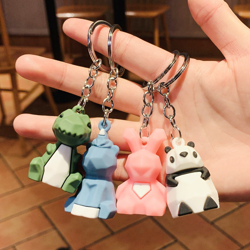 Geometric Animal Keychain