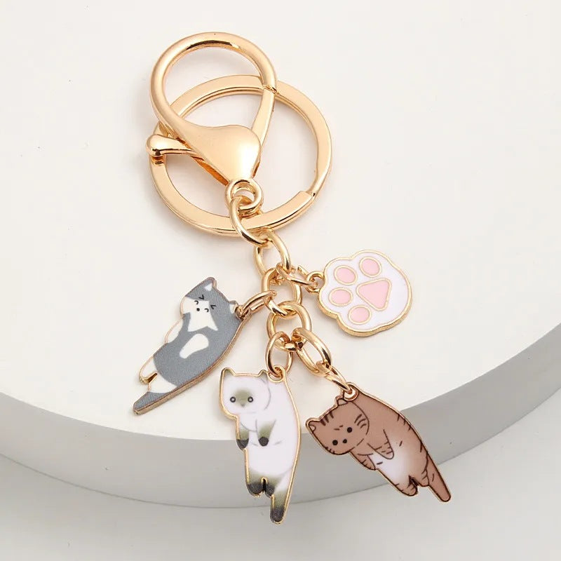 Cartoon Cat Keychain