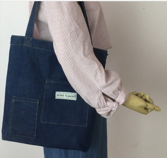 Denim Jeans Inspired Tote Bag