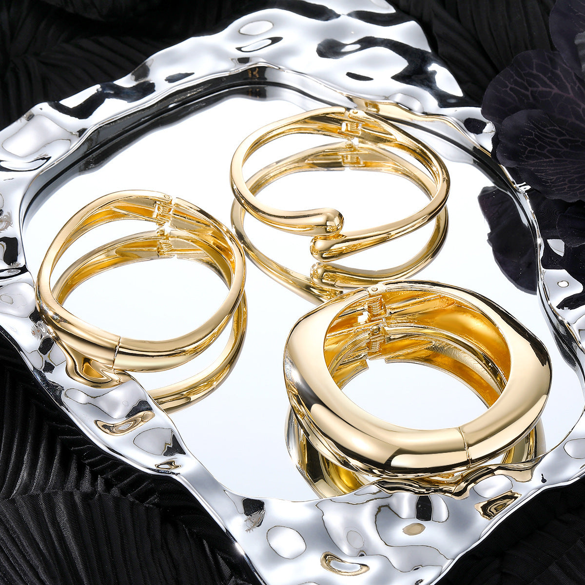 Glossy Gold & Silver Bracelet