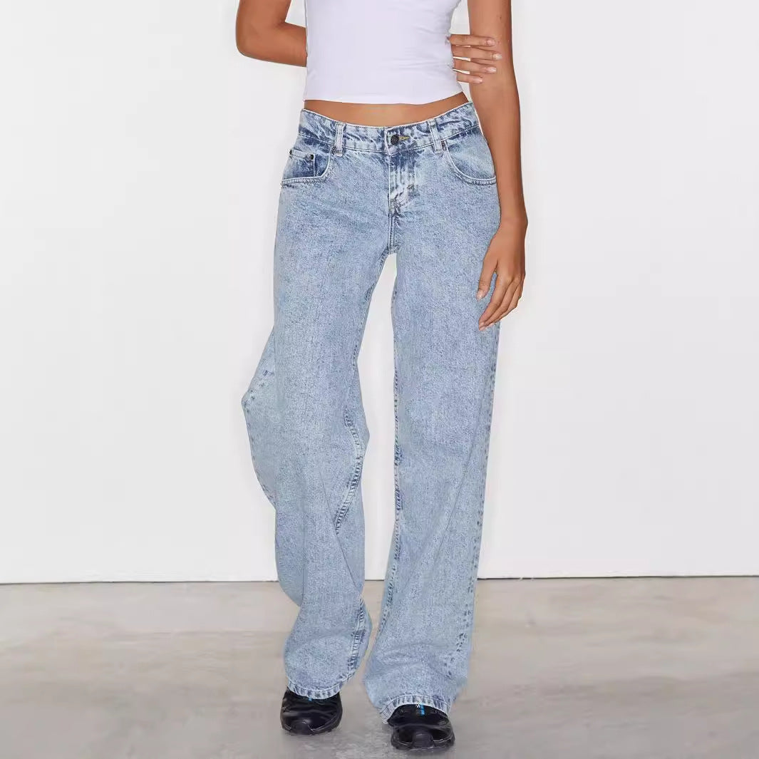 Washed Out Straight Jeans