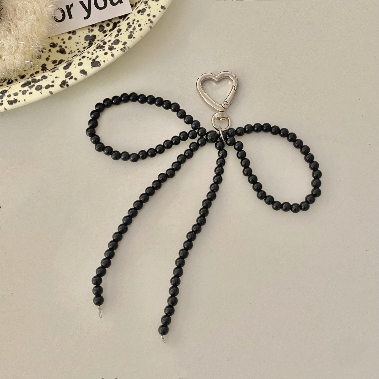 Beaded Bow Keychain