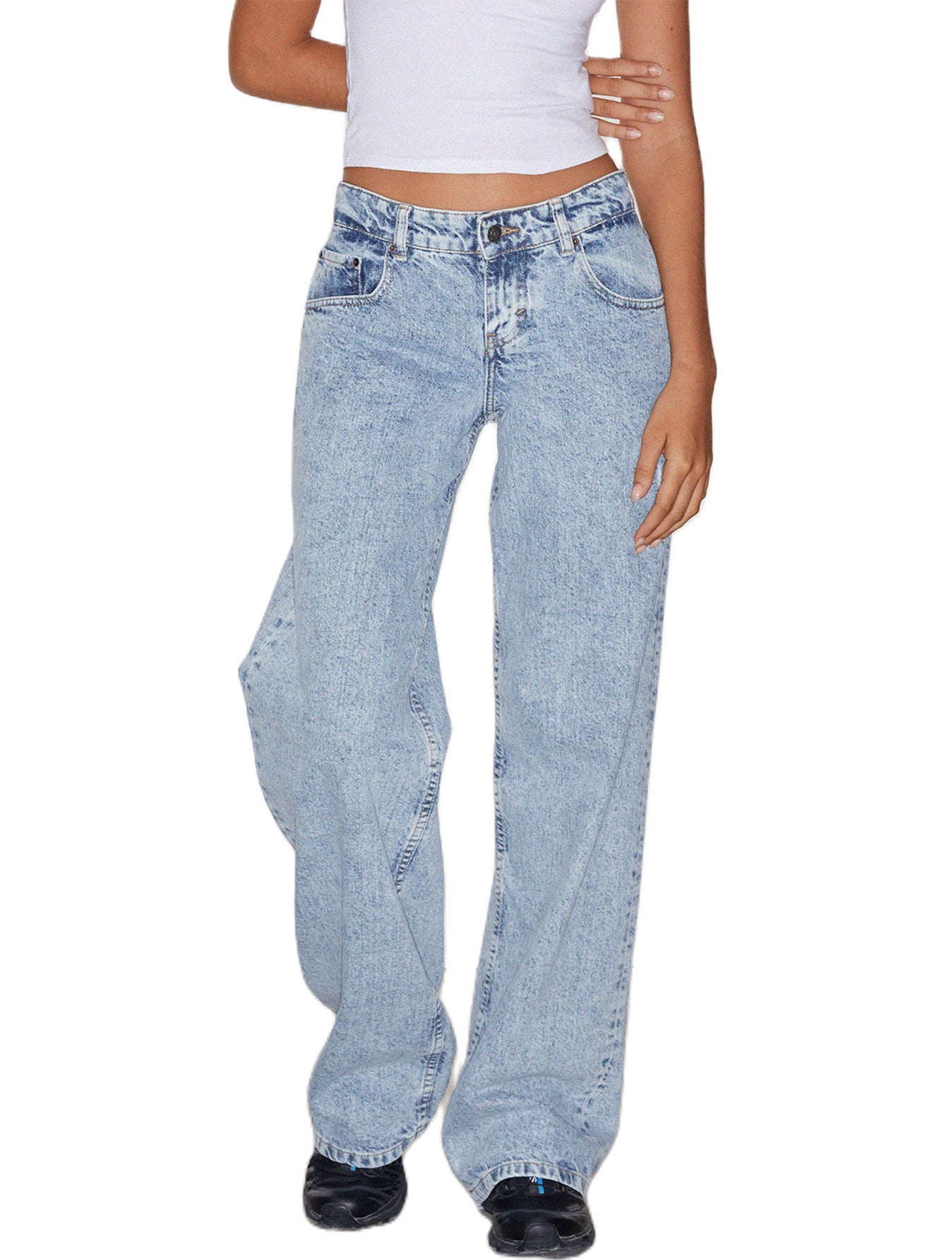 Washed Out Straight Jeans