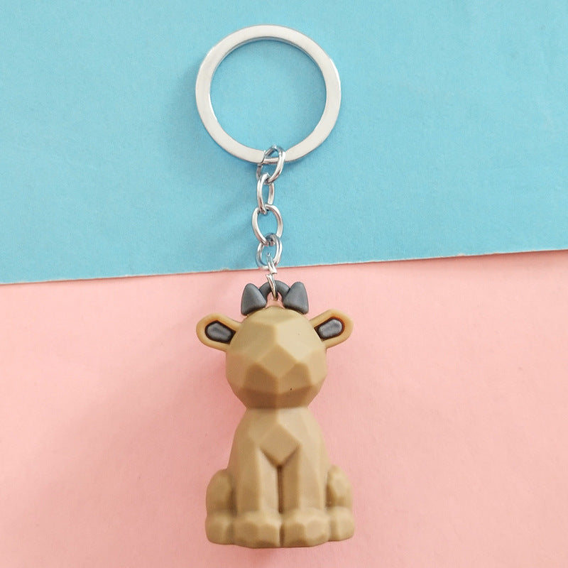 Geometric Animal Keychain
