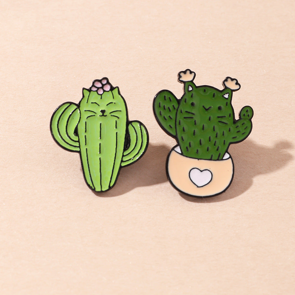 Cactus Cats Brooch
