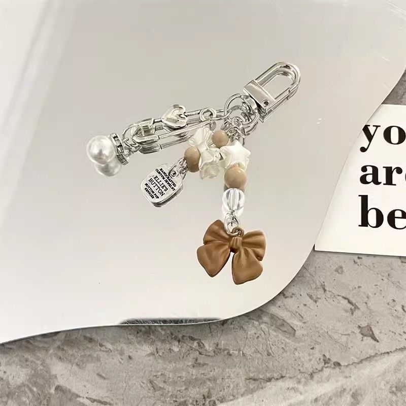 Bow-Knot Beaded Keychain