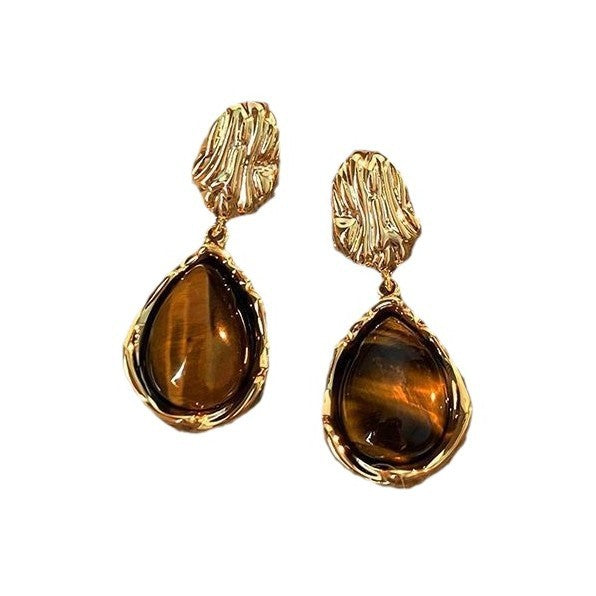 Brown Stone Earrings