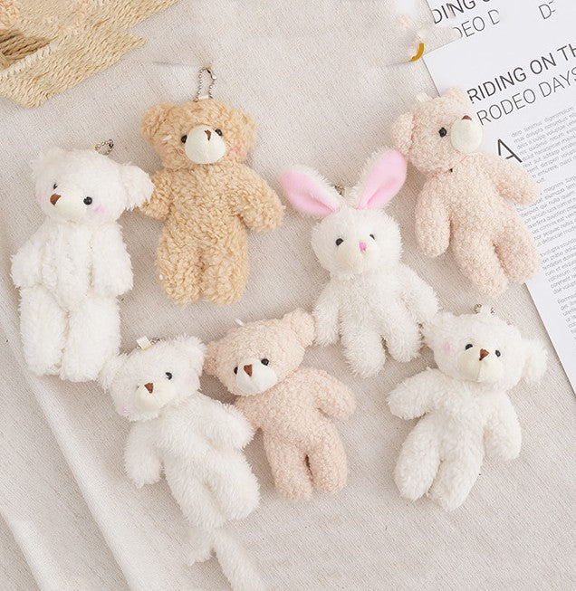Bear & Bunny Plush Keychain