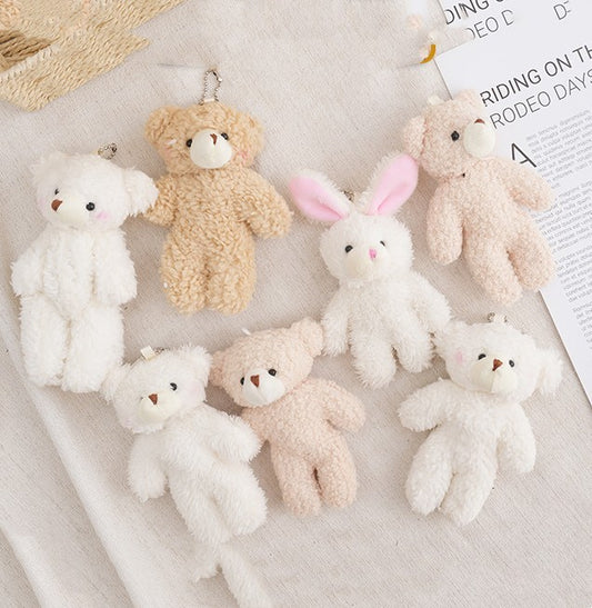 Bear & Bunny Plush Keychain