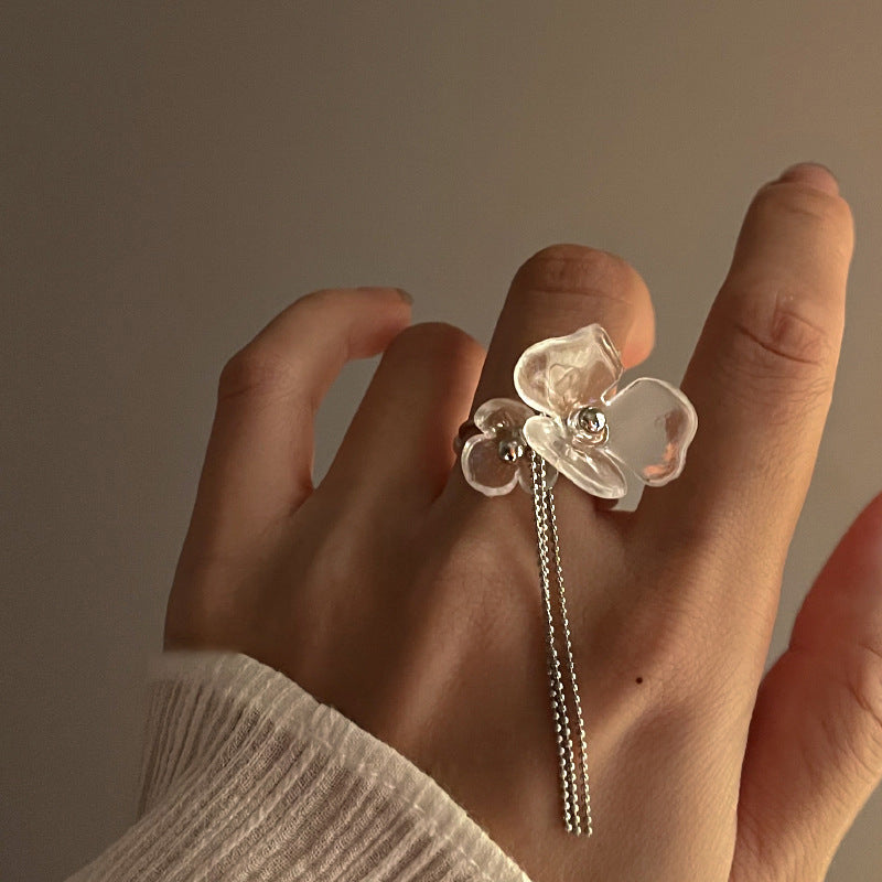 Floral Silver Ring