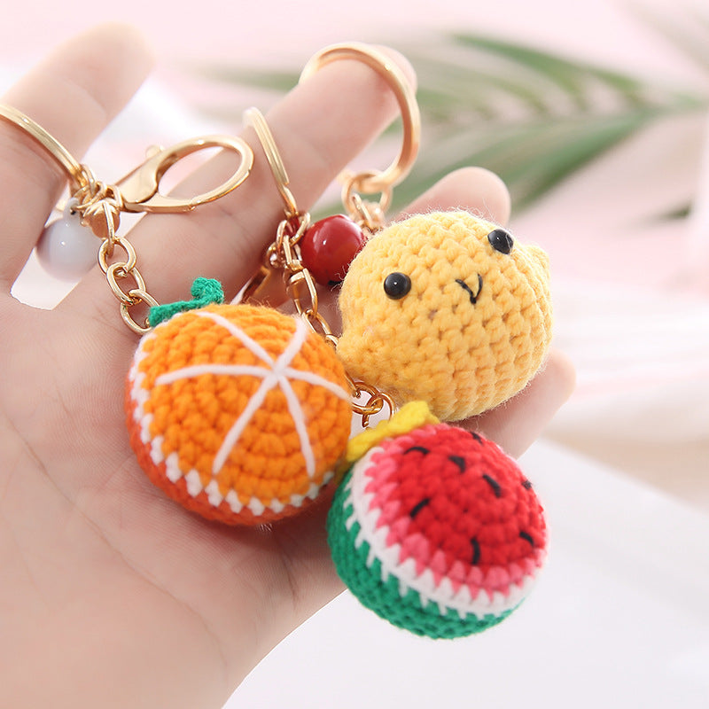 Wool Fruit Keychain