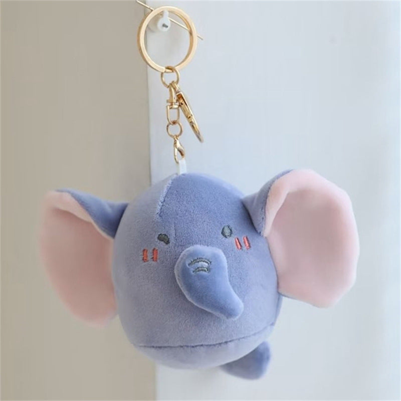 Cat, Duck, & Elephant Plush Keychain