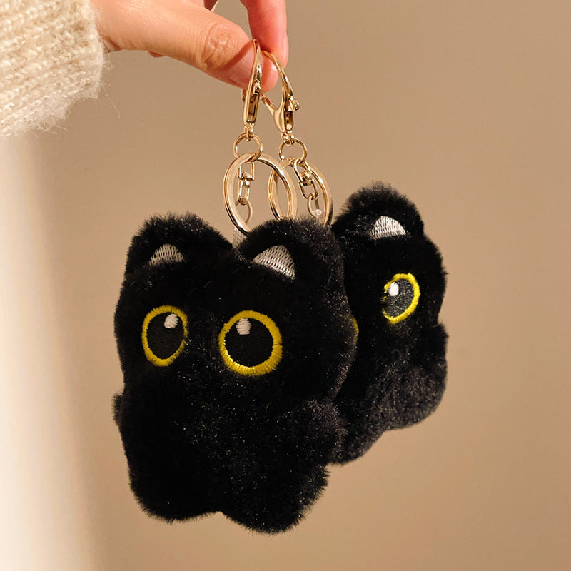 Black Cat Plush Keychain