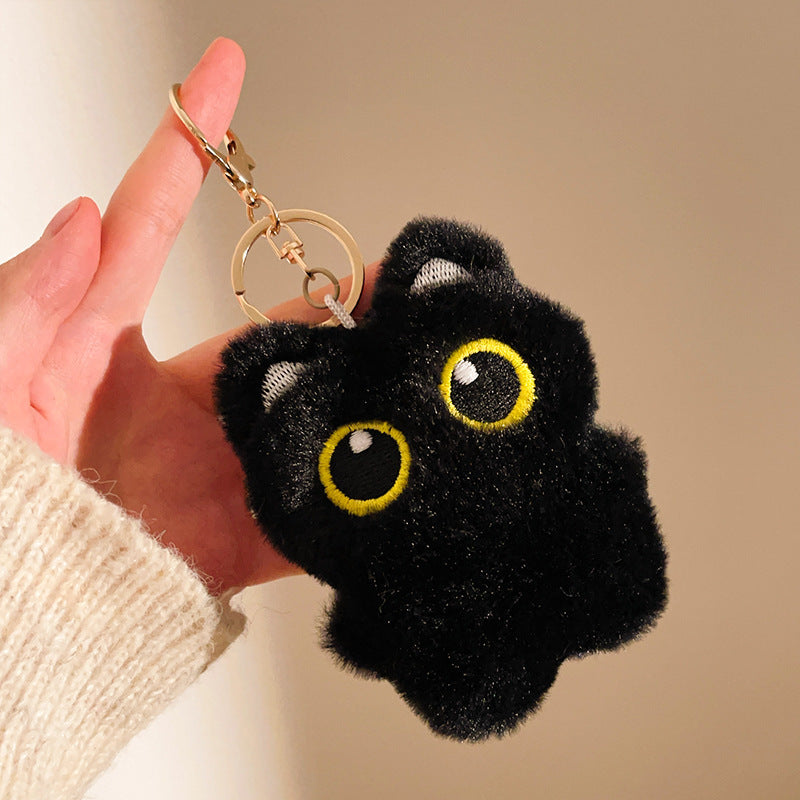 Black Cat Plush Keychain