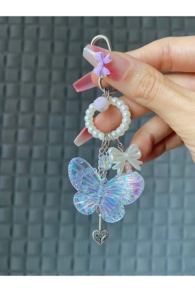 Crystal Butterfly Keychain