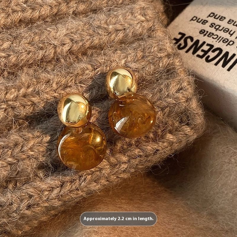 Brown Stone Earrings