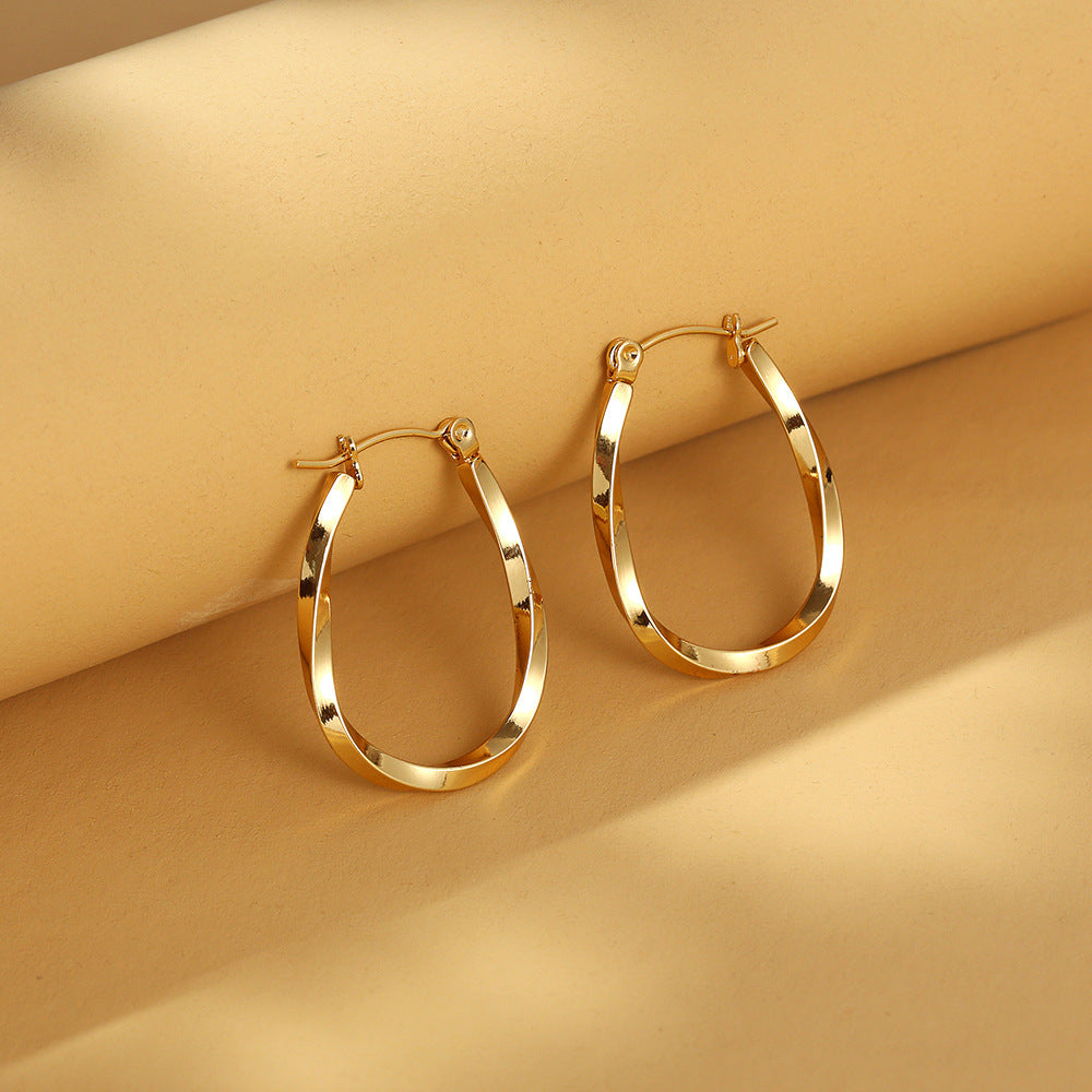 U-Shaped Golden Earrings