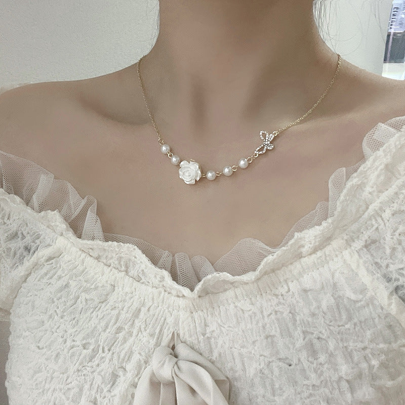 Vintage Rose Necklace