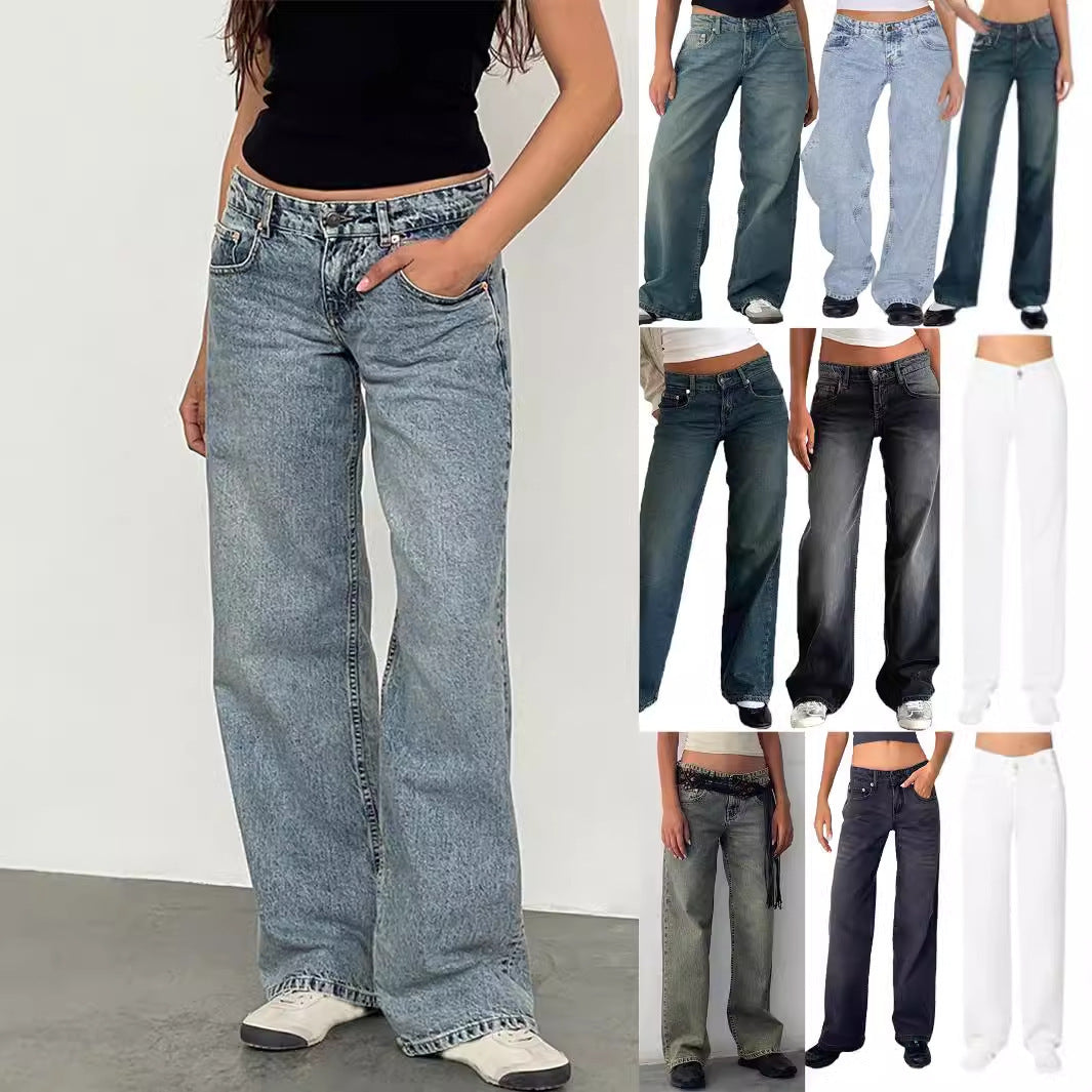 Washed Out Straight Jeans