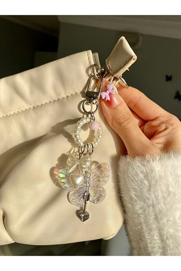 Crystal Butterfly Keychain