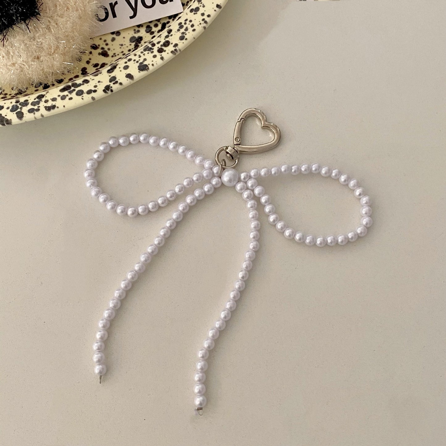 Beaded Bow Keychain