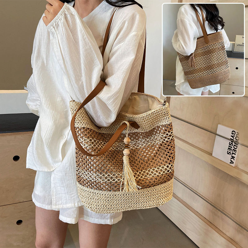 Summer Vibes Tote Bag | With Tassel Keychain