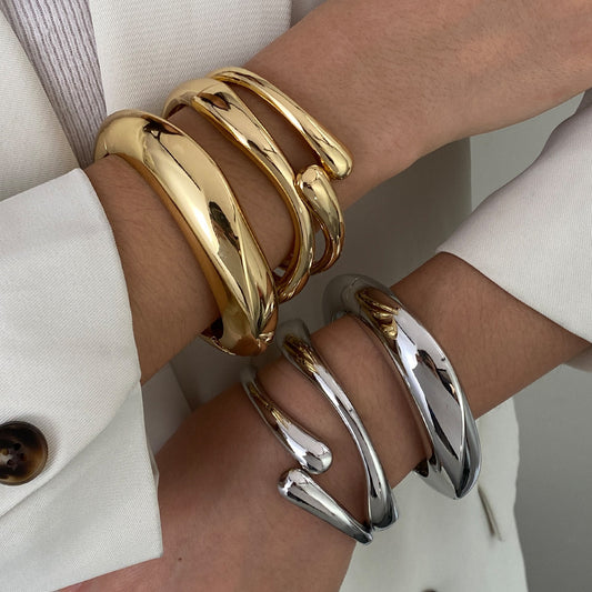 Glossy Gold & Silver Bracelet