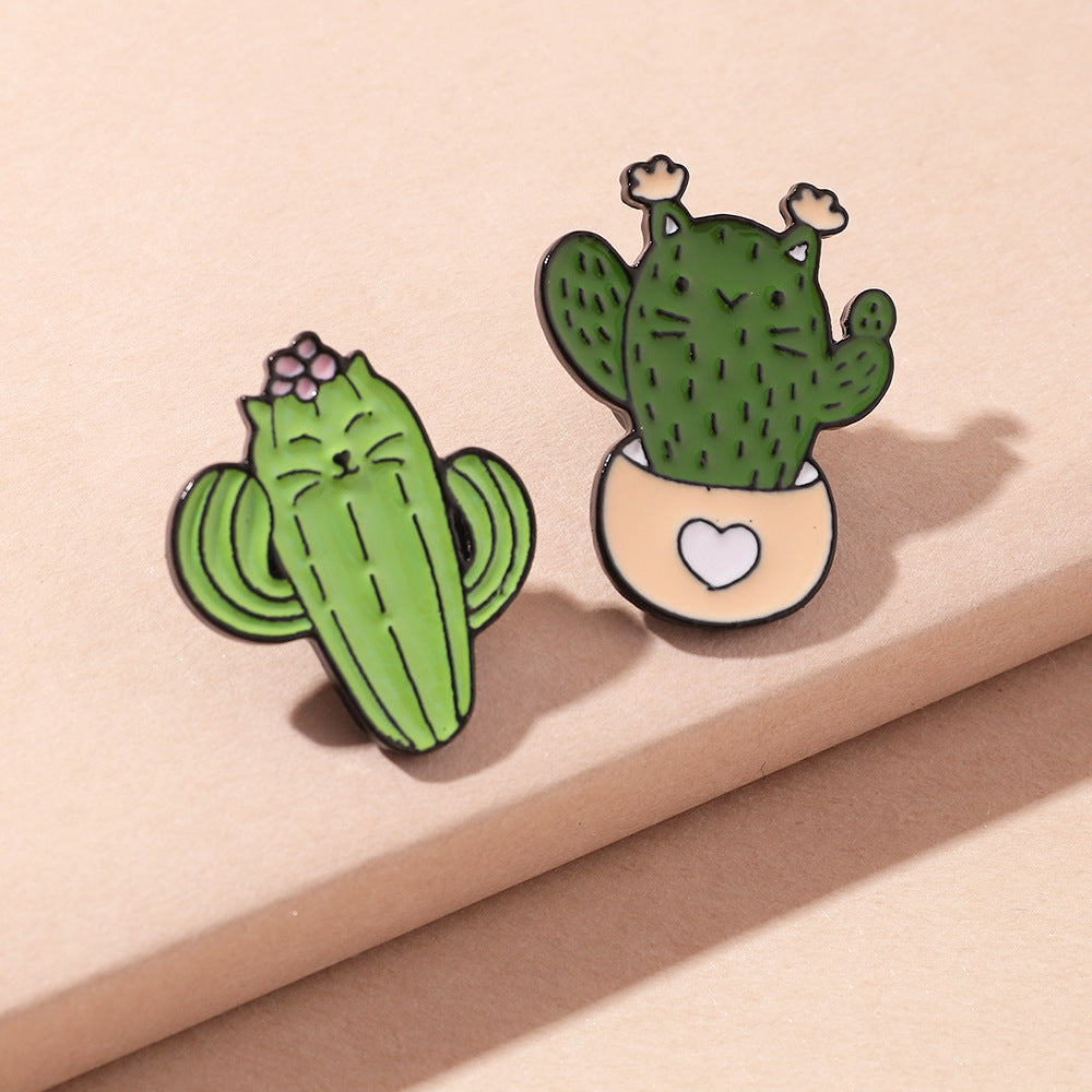 Cactus Cats Brooch