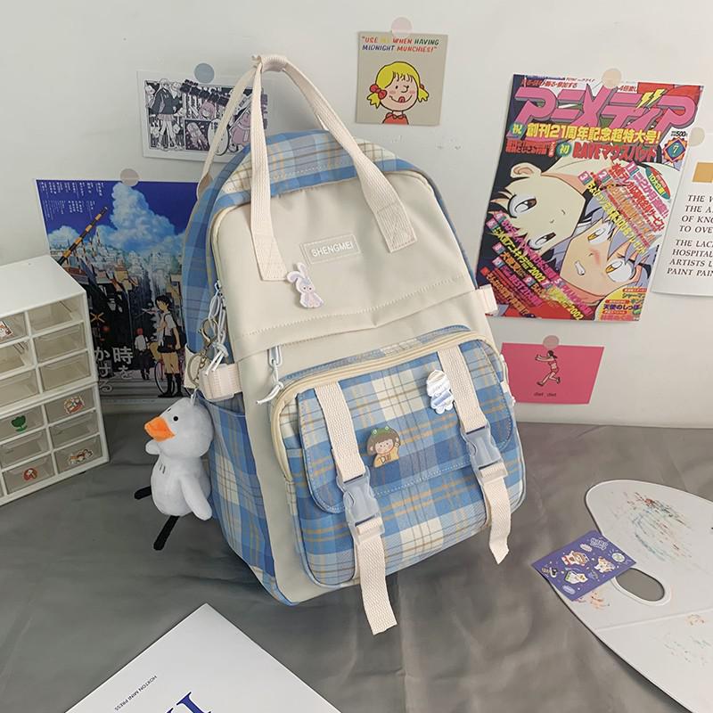 Plaid School Backpack