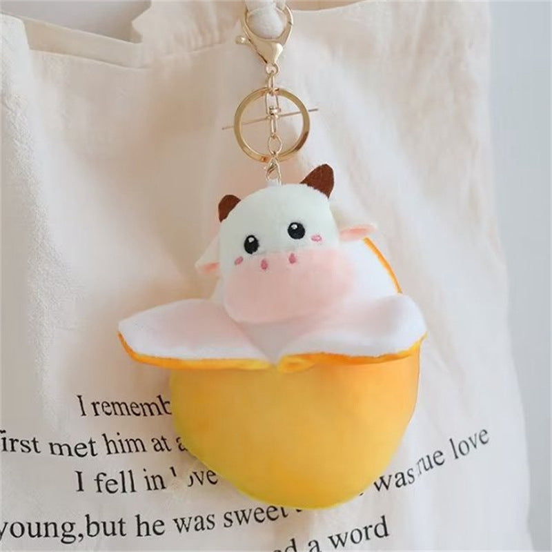 Cat, Duck, & Elephant Plush Keychain