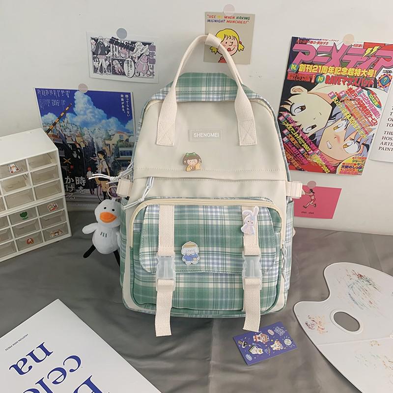 Plaid School Backpack
