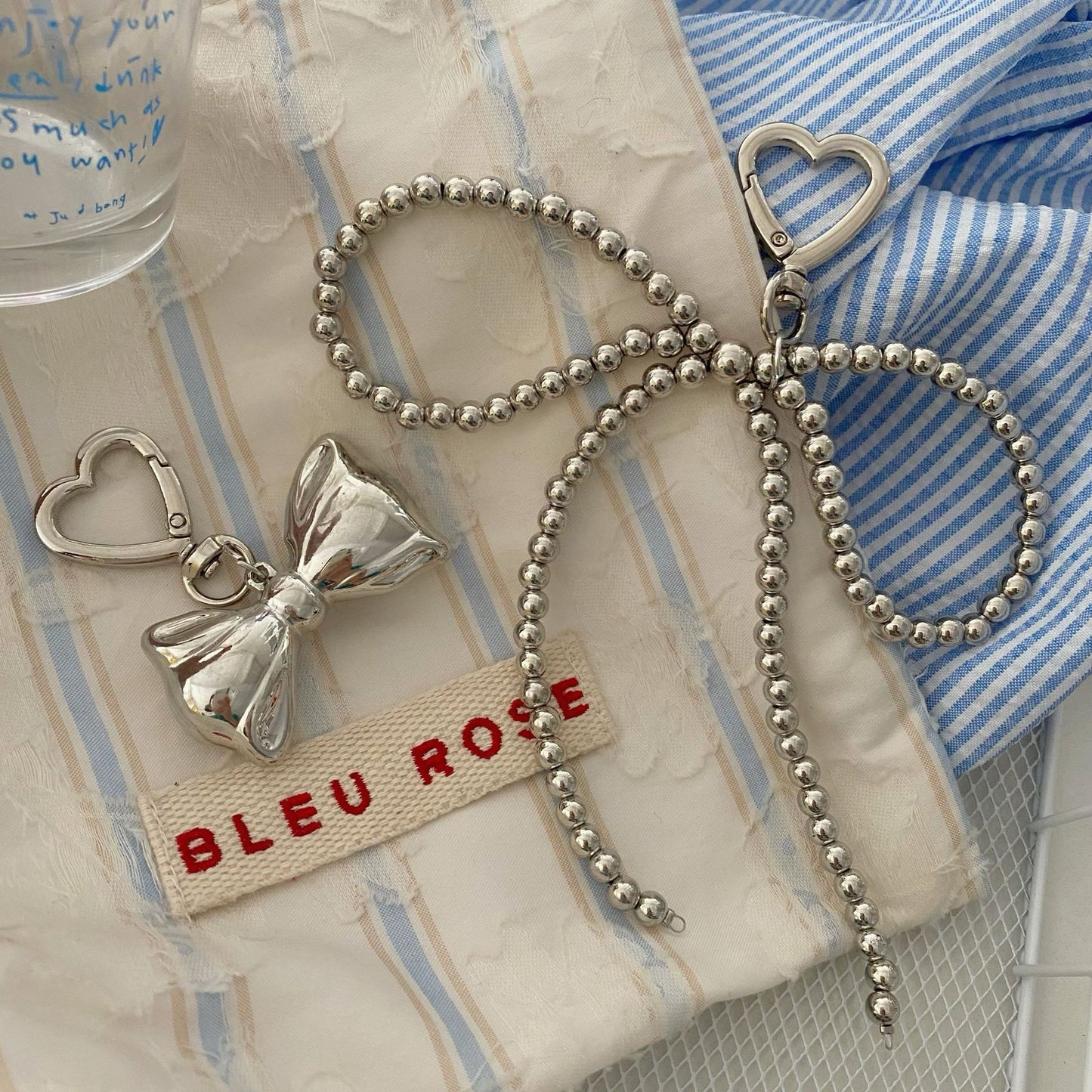 Beaded Bow Keychain