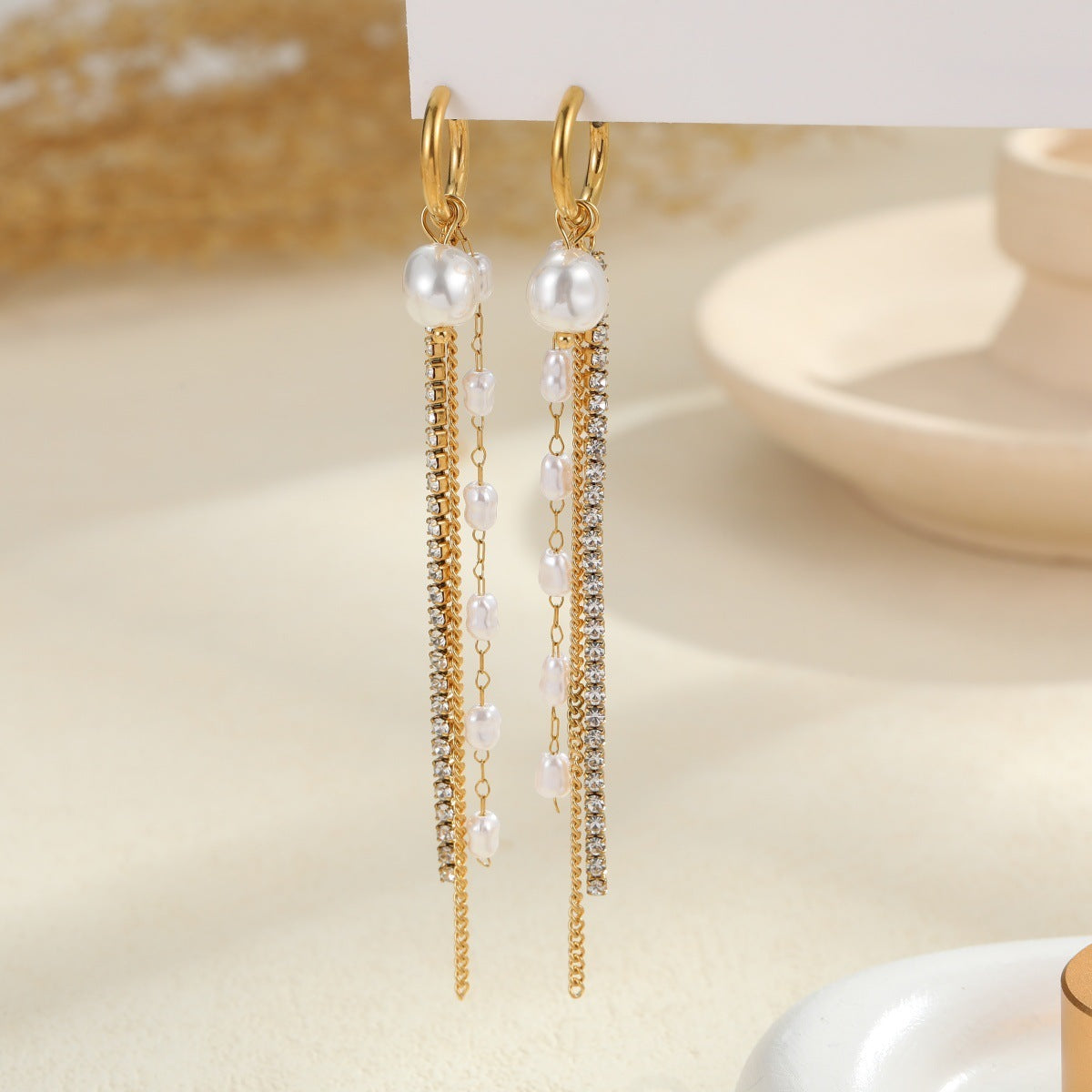 Tassel Pearl Earrings