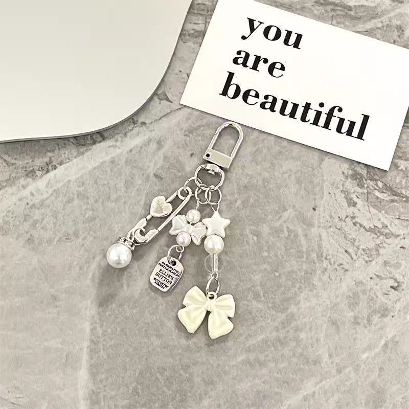 Bow-Knot Beaded Keychain