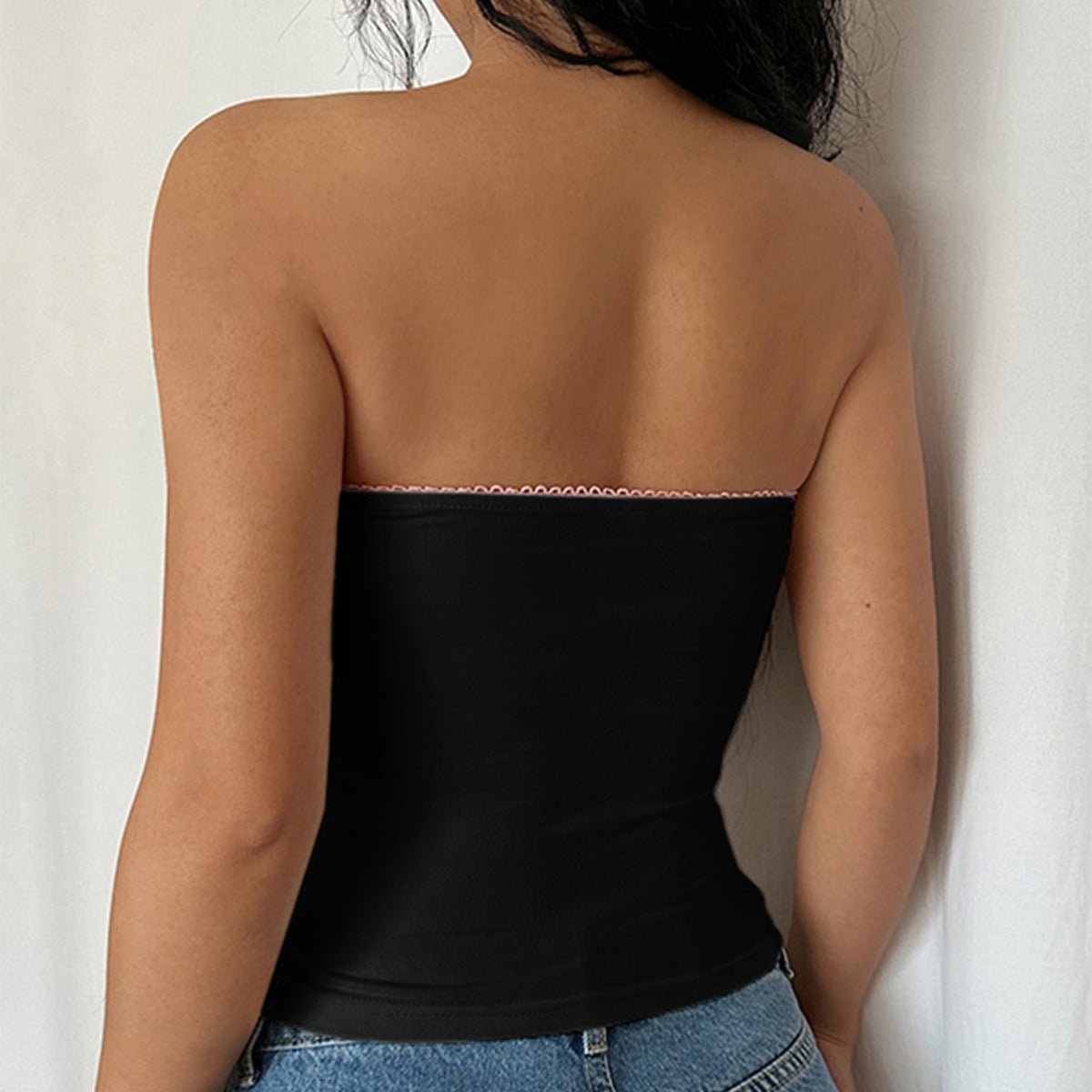 Lace Stitching Tube Top