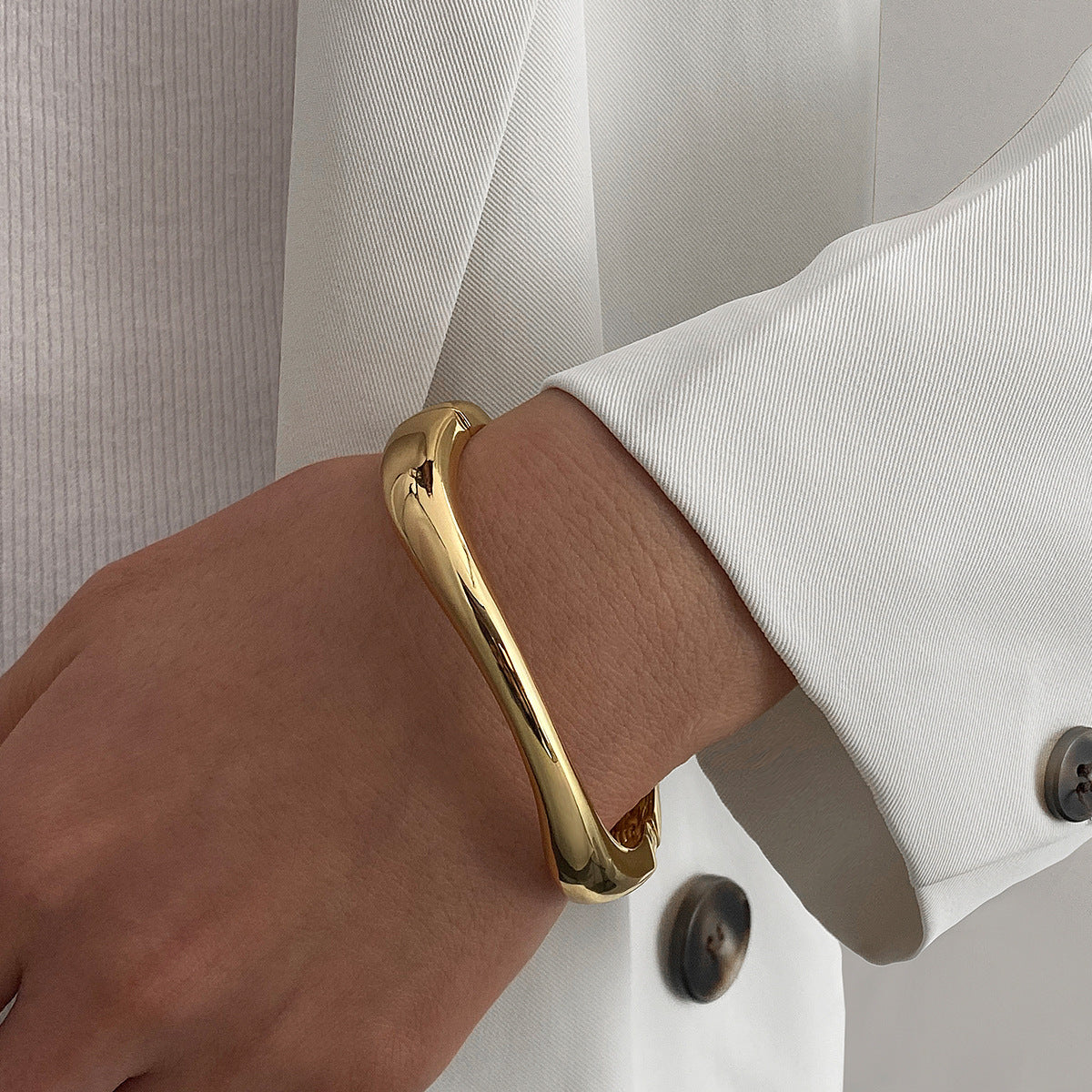 Glossy Gold & Silver Bracelet