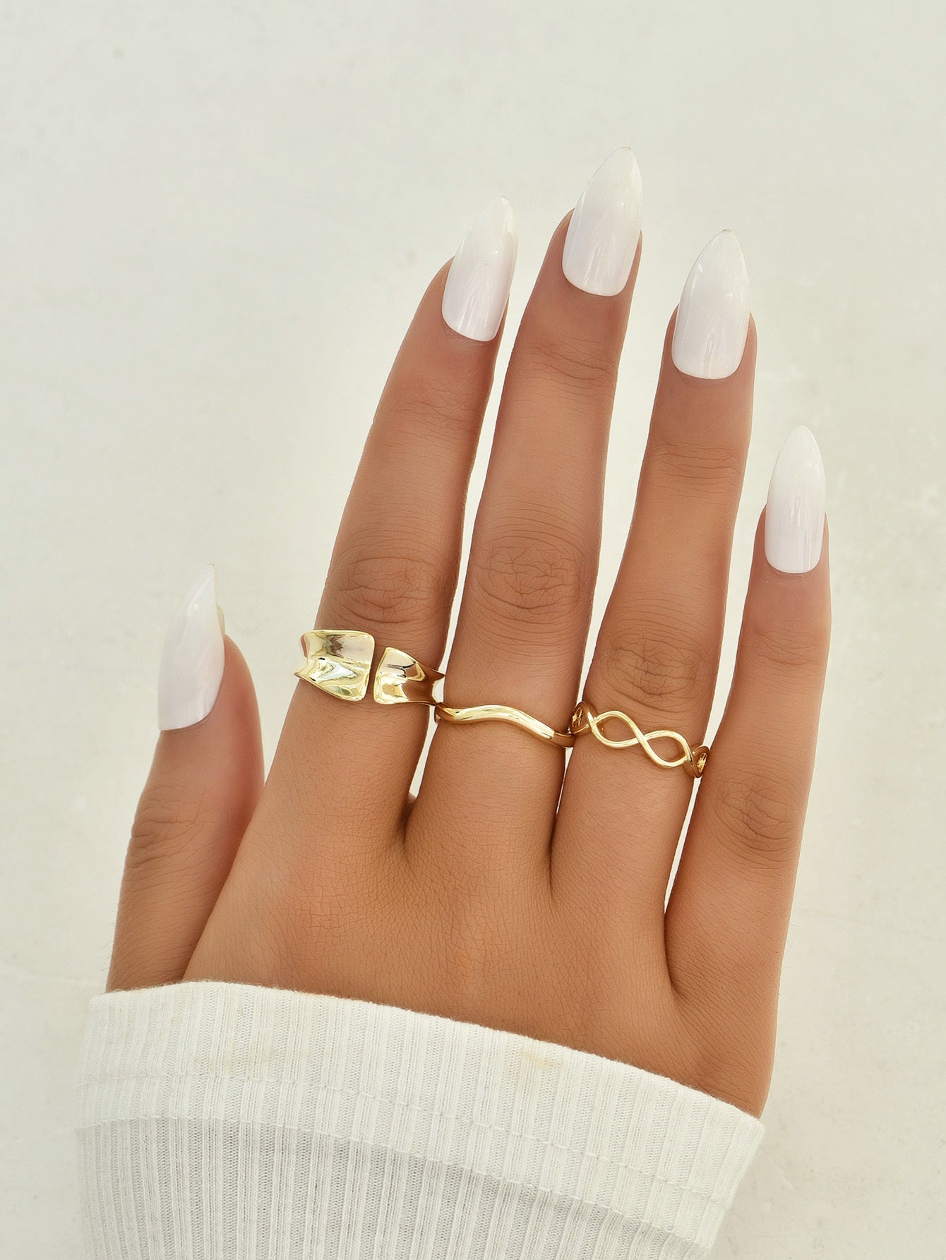Golden 3pc Ring Set