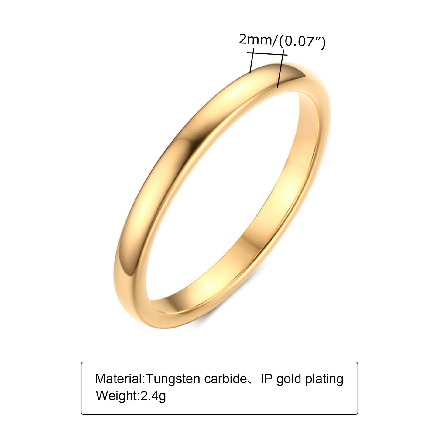 Simple Golden Glossy Rings